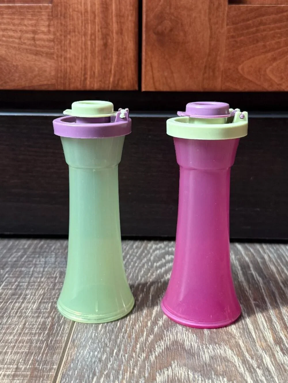 Tupperware Hourglass Mini Salt and Pepper Shakers